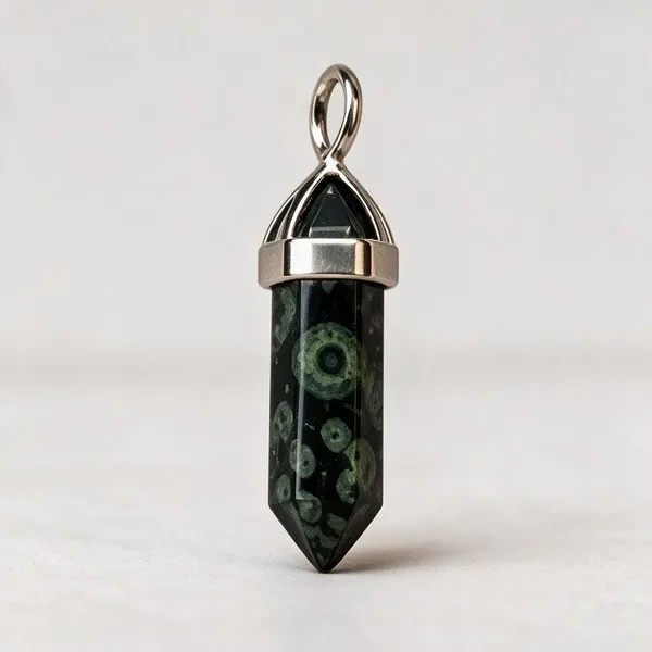 Kambaba_Jasper_Double_Point_Crystal_Pendant