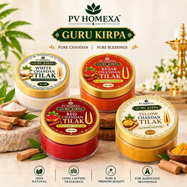 Guru_Kirpa_Premium_Chandan_Tilak_–_4_Color_Combo_|_White,_Kesar,_Red_&_Yellow_|_40_GM_Each