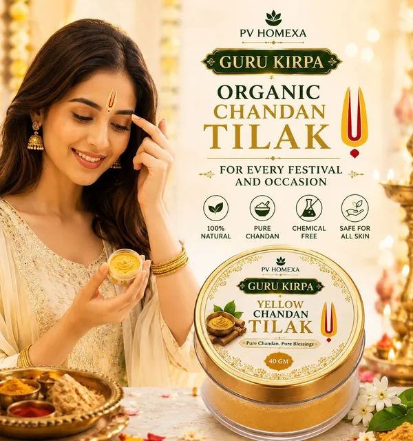 Pv_Homexa_Yellow_Chandan_Sandalwood_Tilak_Paste_40G_Pooja