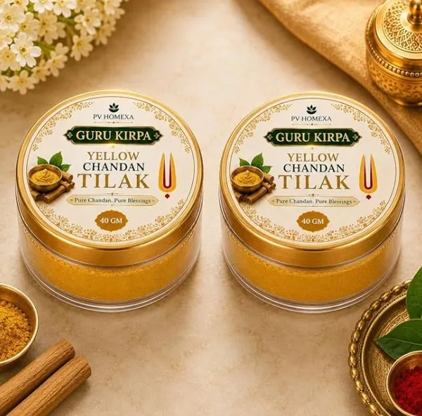 Pv_Homexa_Yellow_Chandan_Sandalwood_Tilak_Paste_40G_Pack_Of_2