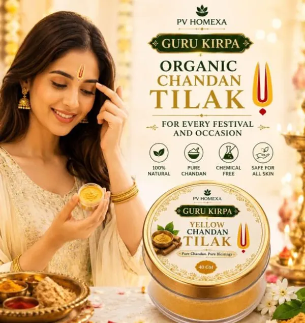 Pv_Homexa_Yellow_Chandan_Sandalwood_Tilak_Paste_40G_Pack_Of_2