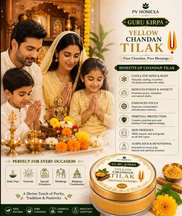 Pv_Homexa_Yellow_Chandan_Sandalwood_Tilak_Paste_40G_Pack_Of_2