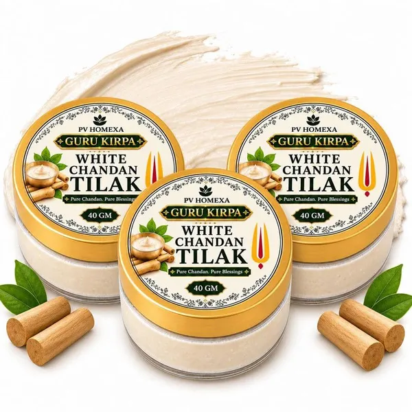 Pv_Homexa_White_Chandan_Sandalwood_Tilak_Paste_40G_Pack_Of_3