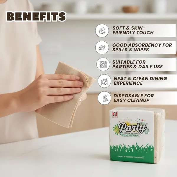Paper_Party_Cream_Napkins_Pack_Of_4_200_Sheets