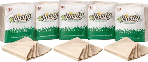 Paper_Party_Brown_Napkins_Pack_Of_5_250_Sheets
