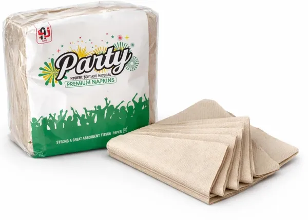 PV_Collection_Paper_Napkins_Ideal_for_Birthday,_Weddings,_Celebrations_&_Family_Use_Brown_Paper_Napkins_(50_Sheets)