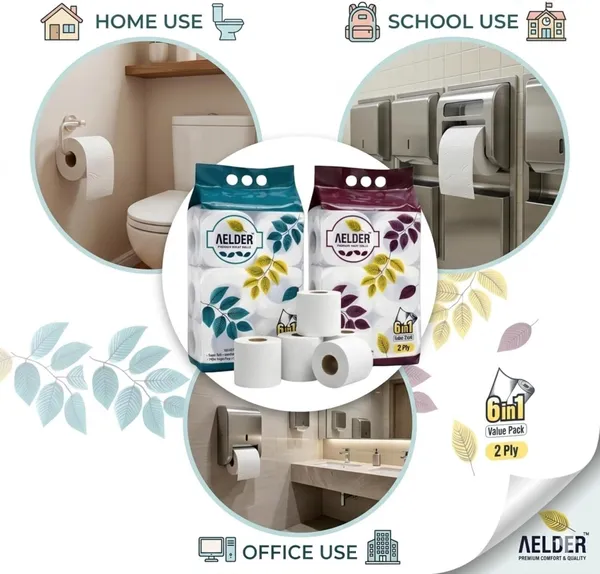 PV_Collection_Printed_Toilet_Paper_Rolls|2_Ply_|_Ideal_for_Home,_Office_&_Hotels_Toilet_Paper_Roll_(2_Ply,_5_Sheets)