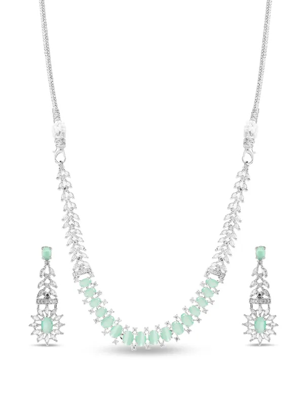 Green_Brass_Emerald_Cz_American_Diamond_Necklace_Set_For_Women