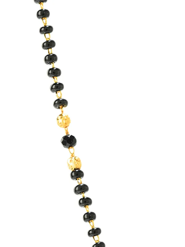 Golden_Brass_Cz_Pendant_Lightweight_Black_Bead_Mangalsutra_For_Women