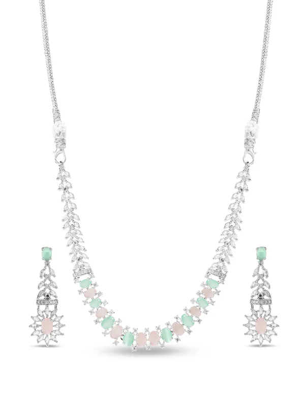 Multicolor_Brass_Cz_American_Diamond_Necklace_Set_For_Women