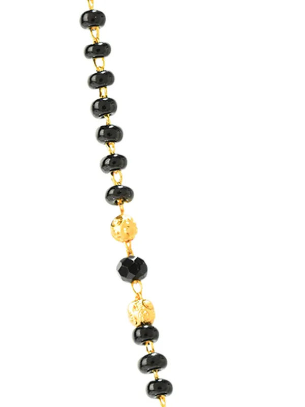 Golden_Brass_Micro-Set_Cz_Droplet_Pendant_Black_Bead_Mangalsutra_For_Women