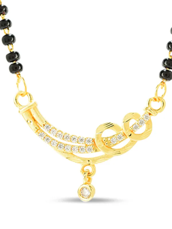 Golden_Brass_Cz_Arched_Pendant_Black_Bead_Mangalsutra_For_Women