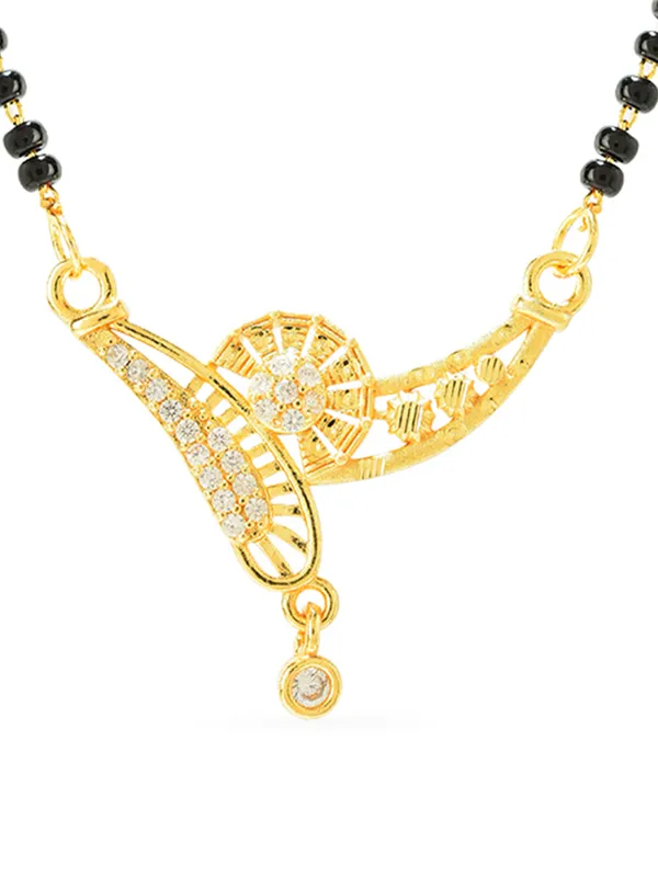 Golden_Brass_Micro-Pave_Cz_Black_Bead_Mangalsutra_For_Women