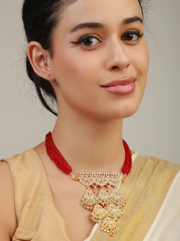 Multicolor_Gold-Plated_Kundan_Jhumki_Rani_Haar_For_Women