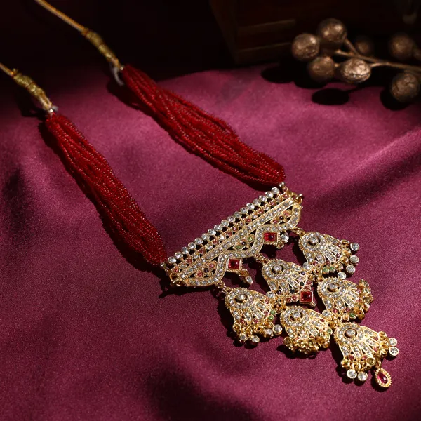 Multicolor_Gold-Plated_Kundan_Jhumki_Rani_Haar_For_Women