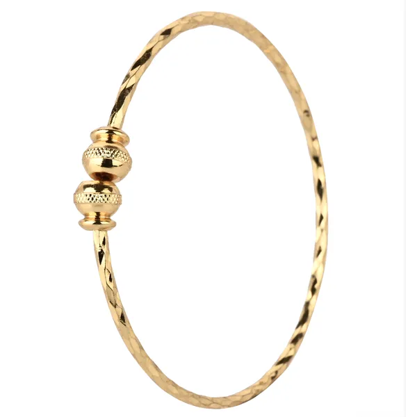 Golden_Brass_Textured_Bead_Open_Cuff_Bangle_Bracelet_Set_For_Girls