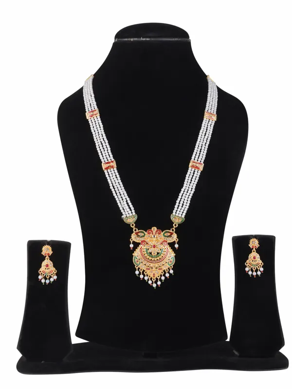 Multicolor_Pearl_Kundan_Meenakari_Crescent_Rani_Haar_Set_For_Women