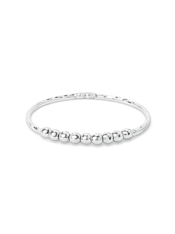 Silver_Brass_Diamond-Textured_Bead_Open_Cuff_Bangle_Bracelet_Set_For_Girls
