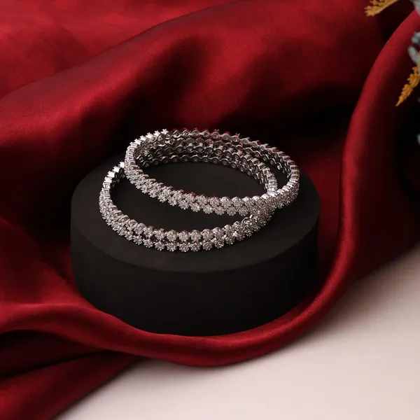 Silver_Brass_Rhodium_Plated_Cz_American_Diamond_Bangle_Set_For_Women