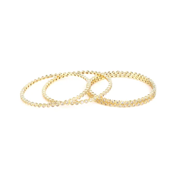 Golden_Brass_Cz_American_Diamond_Sleek_Bangle_Set_For_Women