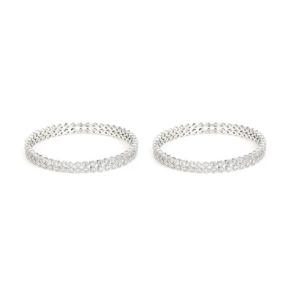 Silver_Brass_Rhodium_Plated_Cz_American_Diamond_Bangle_Set_For_Women