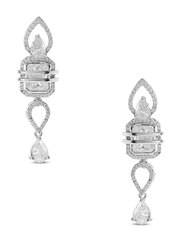 White_Brass_Solitaire_Cz_American_Diamond_Necklace_Set_For_Women