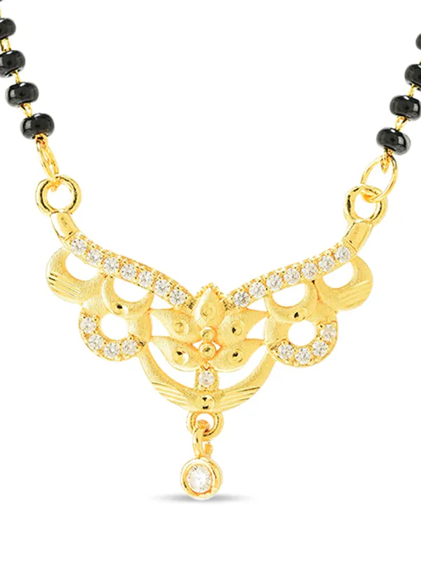 Golden_Brass_Cz_Studded_Tanmaniya_Black_Bead_Mangalsutra_For_Women