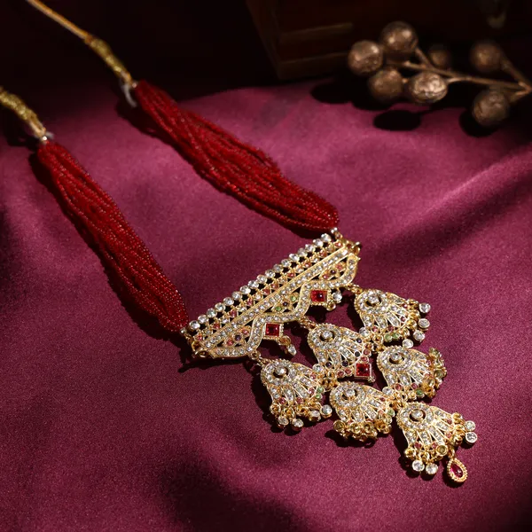 Multicolor_Gold-Plated_Kundan_Jhumki_Rani_Haar_For_Women
