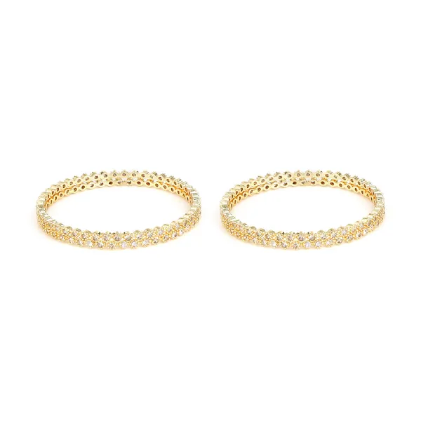Golden_Brass_Cz_American_Diamond_Sleek_Bangle_Set_For_Women