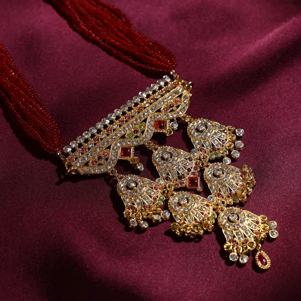 Multicolor_Gold-Plated_Kundan_Jhumki_Rani_Haar_For_Women