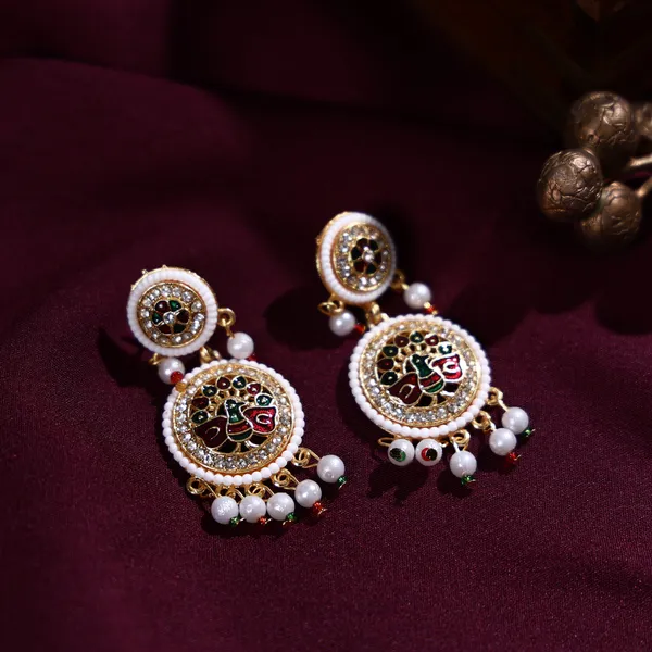 Multicolor_Pearl_Gold_Enamel_Peacock_Medallion_Rani_Haar_Set_For_Women