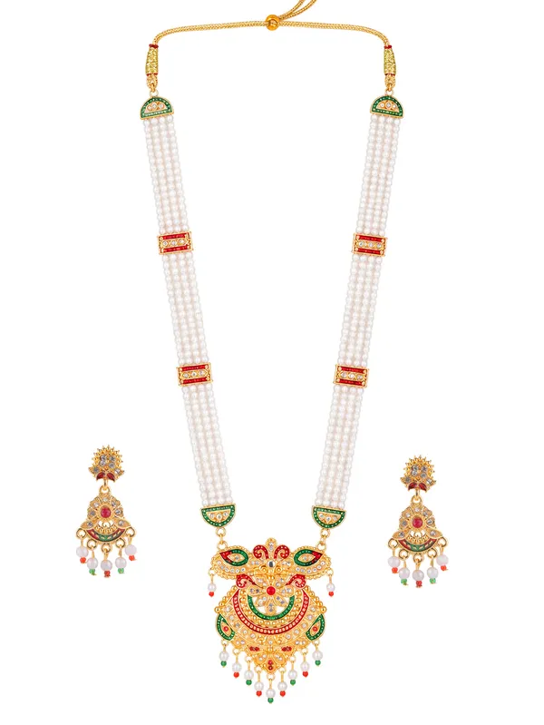 Multicolor_Pearl_Kundan_Meenakari_Crescent_Rani_Haar_Set_For_Women