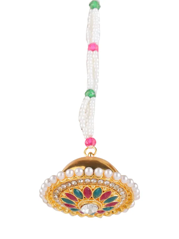 Multicolor_Pearl_Gold_Kundan_Ruby_Green_Stone_Borla_Maang_Tikka_For_Women