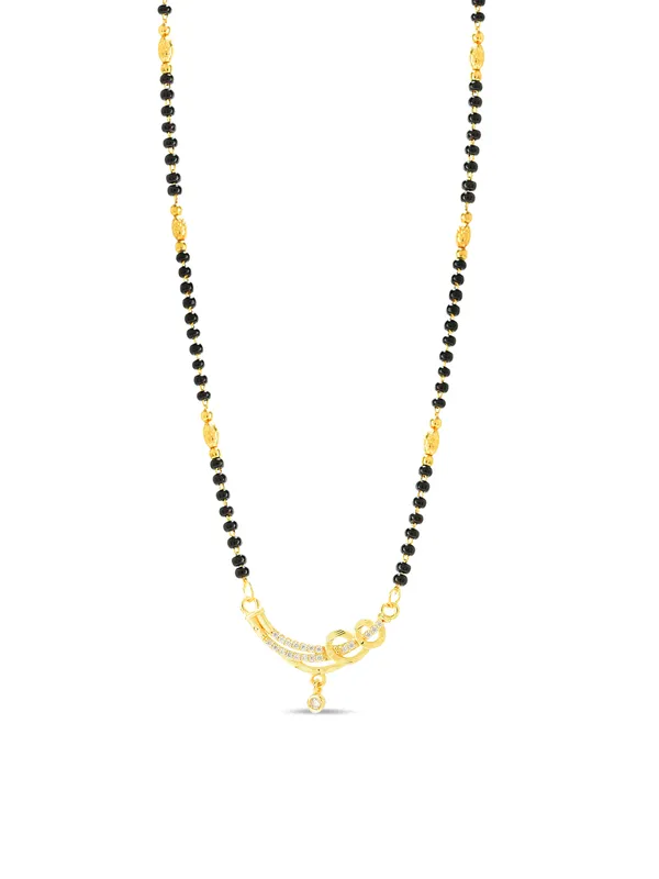 Golden_Brass_Cz_Arched_Pendant_Black_Bead_Mangalsutra_For_Women