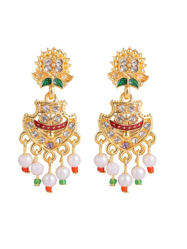 Multicolor_Pearl_Gold_Kundan_Double_Pendant_Tiered_Rani_Haar_Set_For_Women