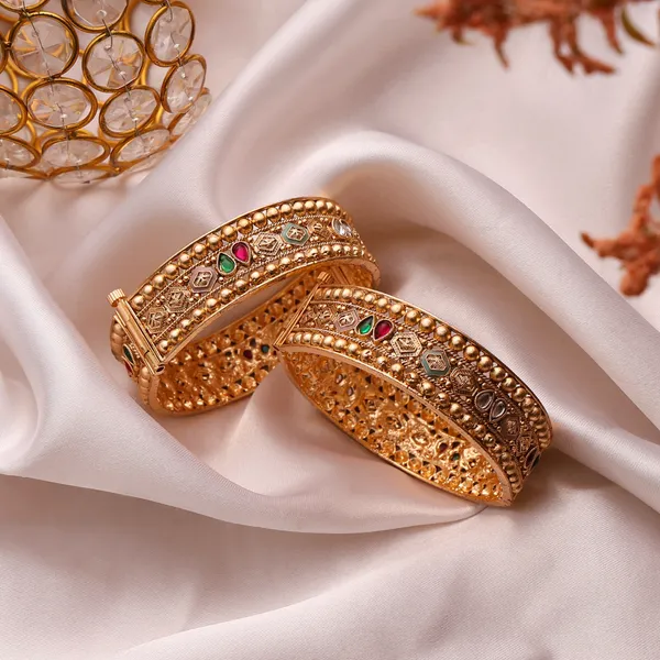 Golden_Brass_Beaded_Meenakari_Screw_Lock_Kada_Bangle_Set_For_Women