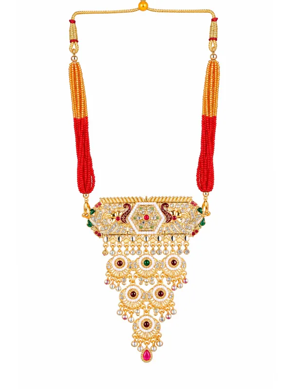 Multicolor_Beaded_Gold_Kundan_Tiered_Medallion_Rani_Haar_For_Women
