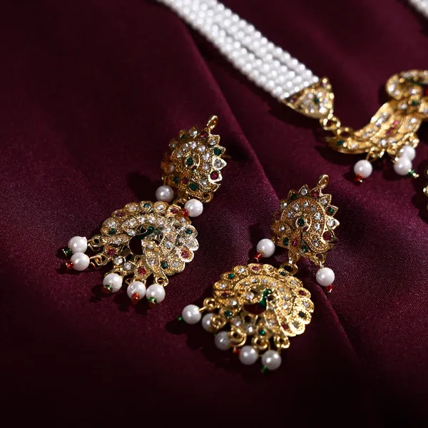 Multicolor_Pearl_Gold_Peacock_Meenakari_Long_Rani_Haar_Set_For_Women