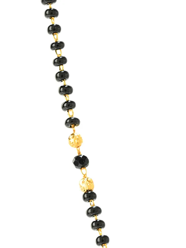 Golden_Brass_Cz_Floral_Pendant_Black_Bead_Mangalsutra_For_Women
