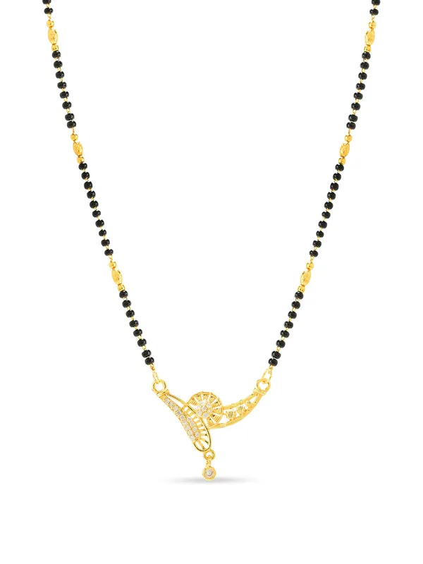 Golden_Brass_Micro-Pave_Cz_Black_Bead_Mangalsutra_For_Women