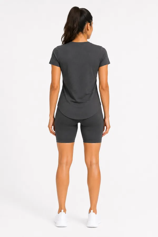 Wear_Jukebox_Coast_Activewear_Tee_&_Short_Women_Gym_Wear_Set_Dark_Grey
