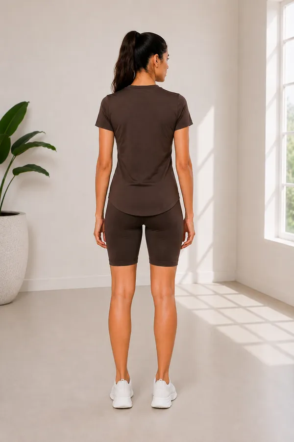 Wear_Jukebox_Coast_Activewear_Tee_&_Short_Women_Gym_Wear_Set_Brown