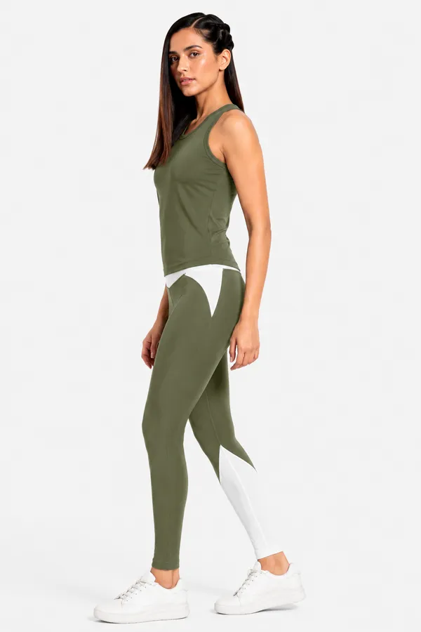 Wear_Jukebox_Wild_At_Heart_Nylon-Spandex_Women_Gym_Wear_Set_Olive_Green