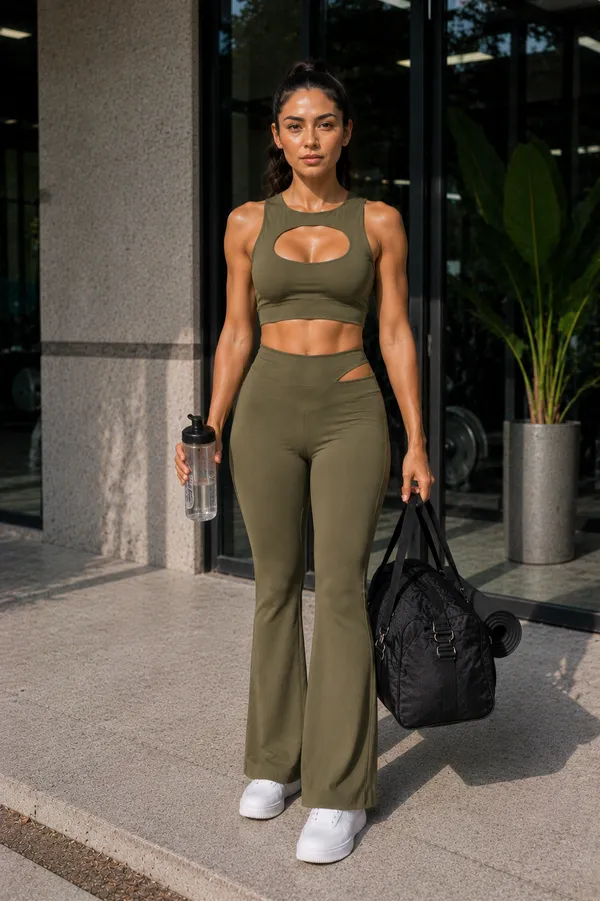 Wear_Jukebox_Go_With_The_Flow_Olive_Green_Gym_Wear_Set