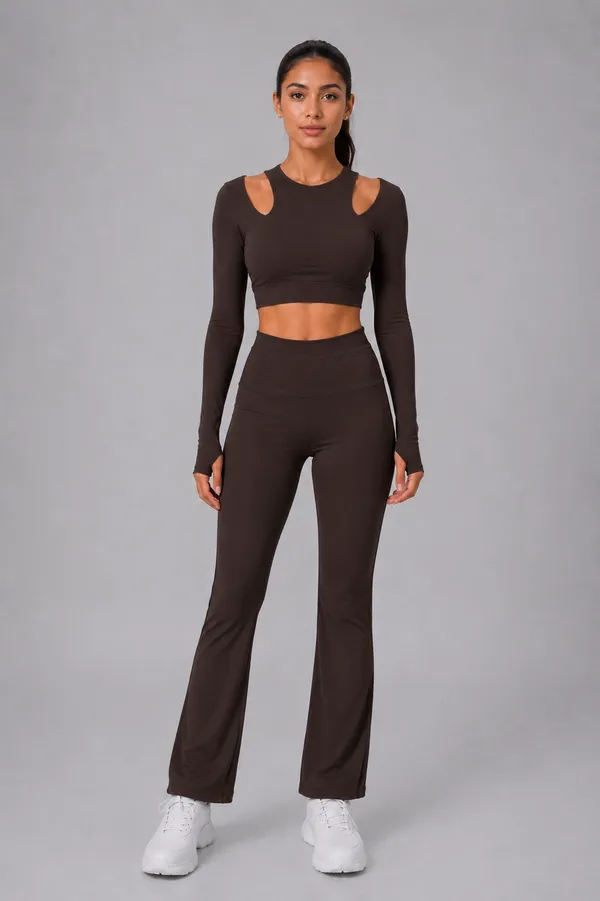 Wear_Jukebox_In_Motion_Brown_Nylon-Spandex_Gym_Wear_Set