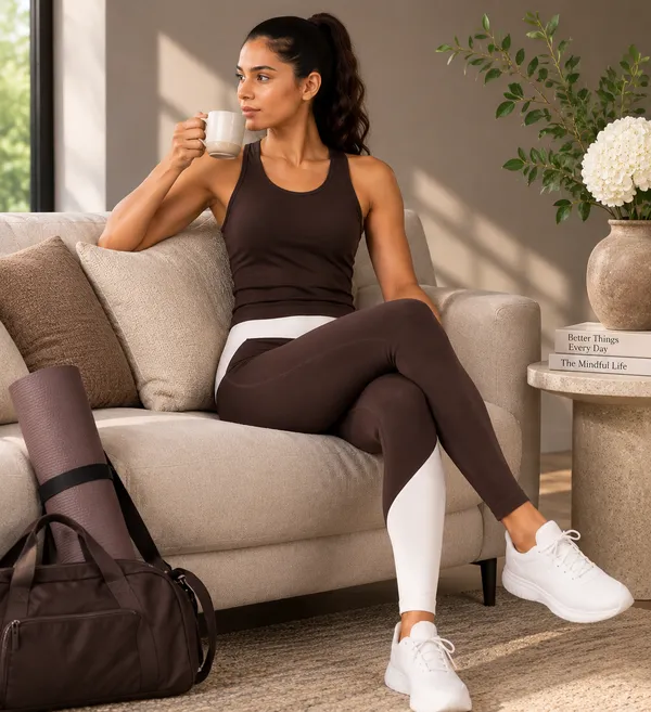Wear_Jukebox_Wild_At_Heart_Nylon-Spandex_Women_Gym_Wear_Set_Brown