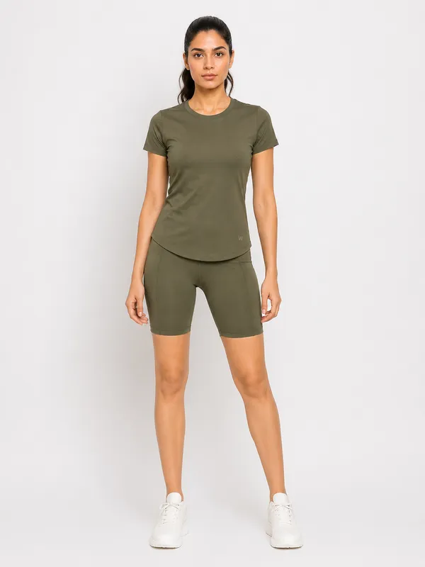Wear_Jukebox_Coast_Activewear_Tee_&_Short_Women_Gym_Wear_Set_Olive_Green