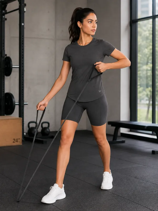 Wear_Jukebox_Coast_Activewear_Tee_&_Short_Women_Gym_Wear_Set_Dark_Grey