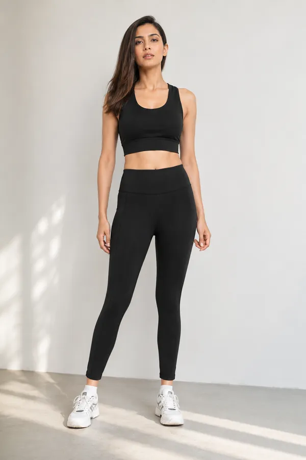 Wear_Jukebox_Sculpt_Nylon-Spandex_Women_Gym_Wear_Set_Black