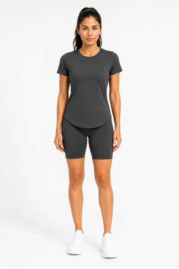 Wear_Jukebox_Coast_Activewear_Tee_&_Short_Women_Gym_Wear_Set_Dark_Grey